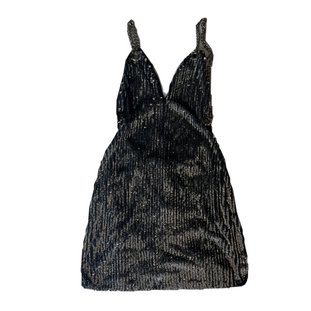 Black sequin going out dress